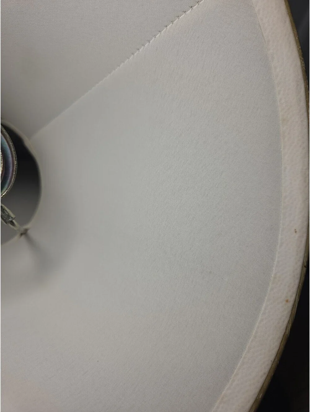 Vintage Faux Leather Tan Bell Lamp Shade Distressed 10